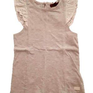 7 FOR ALL MANKIND Lace Detail Sleeve  Grey Top